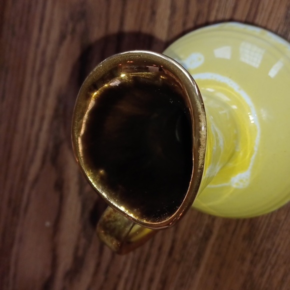 Vintage MCM Ceramic Picture, approx 5" tall, gold luster inside & top Germany462 - Picture 2 of 8